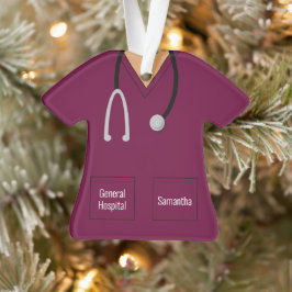 Krankenschwester und Lila Beruf Ornament