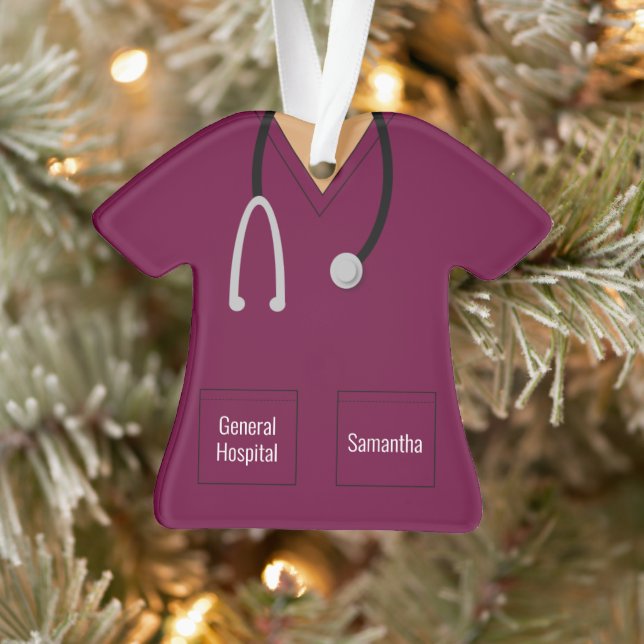 Krankenschwester und Lila Beruf Ornament (Baum)