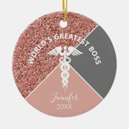 Krankenschwester und medizinische Rose - Personali Keramik Ornament