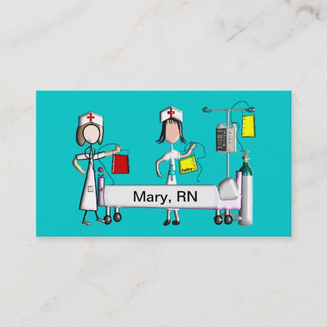 Krankenschwester-Visitenkarte-Krankenhaus-Szene Visitenkarte (Vorderseite)