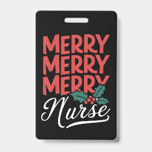 Krankenschwester Weihnachten Fröhliche Krankenschw Ausweis
