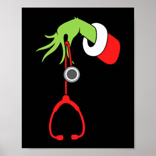 Krankenschwester Weihnachten Stethoskop Krankensch Poster