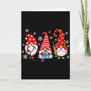 Krankenschwester Weihnachts-Gnome Xmas-Schrubben-T Karte
