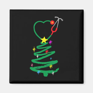 Krankenschwester Weihnachtsbaum Stethoskop Kranken Magnet
