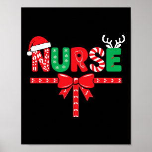 Krankenschwester Xmas Rn Lpn Cna Frauen Weihnachte Poster