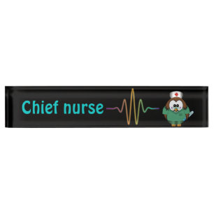 Krankenschwestereule Namensplakette