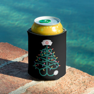 Krankenschwesterhut Stethoskop Weihnachtsbaum Xmas Dosenkühler