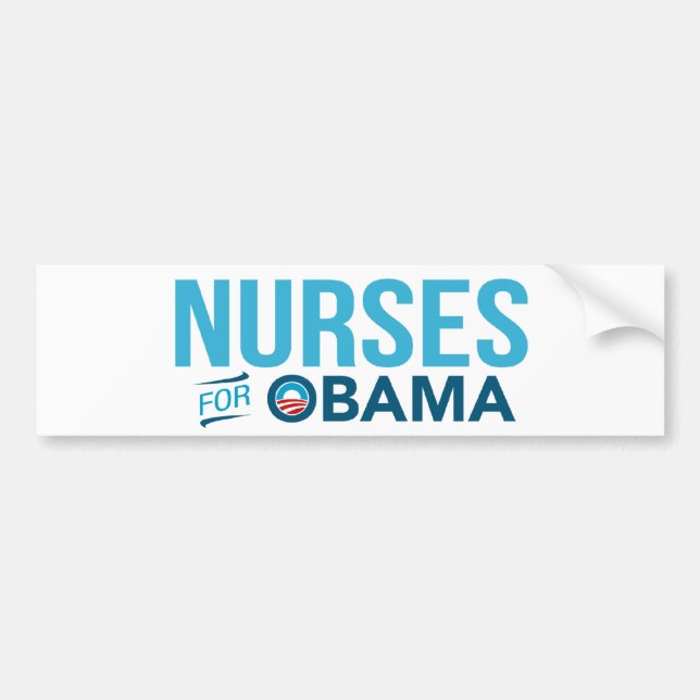 Krankenschwestern für Barack Obama Autoaufkleber (Vorne)