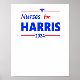 Krankenschwestern Für Harris 2024 Kampagne Aufkleb Poster