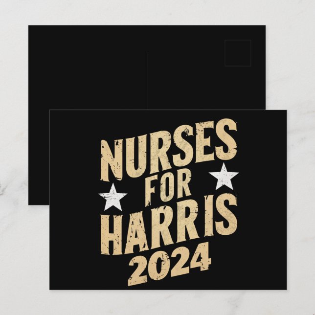 Krankenschwestern für Harris 2024 USA Postkarte (Vorne/Hinten)