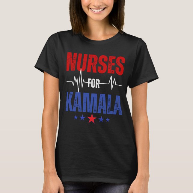 Krankenschwestern für Kamala Harris für das Amt de T-Shirt (Vorderseite)
