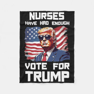 Krankenschwestern für Trump Pro Republikanische Pa Fleecedecke