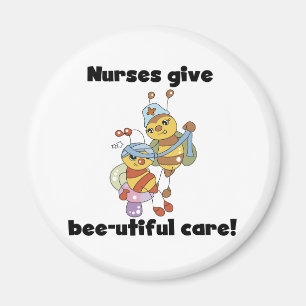 Krankenschwestern geben Biene-utiful Sorgfalt Magnet