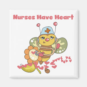 Krankenschwestern haben Herz-T - Shirts und Magnet