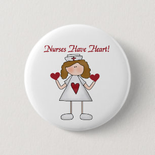 Krankenschwestern haben herzliche T - Shirt und Ge Button