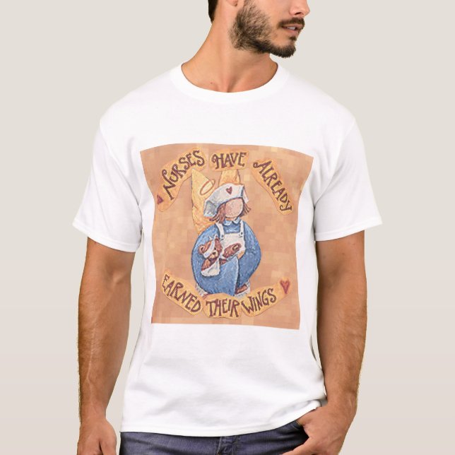 Krankenschwestern haben ihre Flügel T-Shirt (Vorderseite)