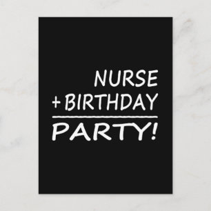 Krankenschwestern : Krankenpflege + Geburtstag = P Einladungspostkarte