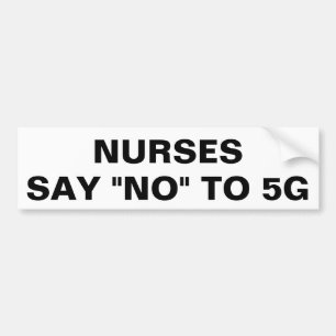 Krankenschwestern lehnen 5G ab Autoaufkleber