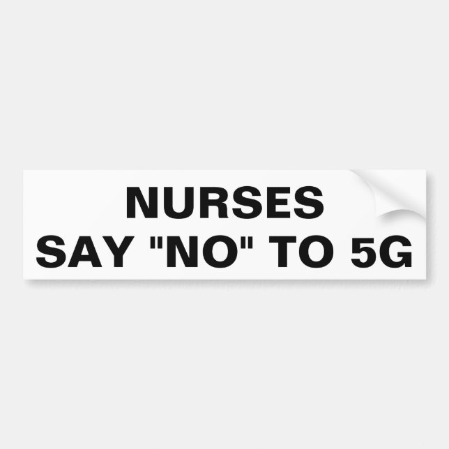 Krankenschwestern lehnen 5G ab Autoaufkleber (Vorne)