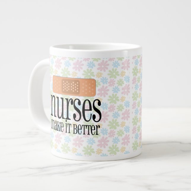 Krankenschwestern machen es besser, Bandage Jumbo-Tasse (Vorderseite Links)