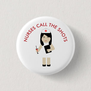 Krankenschwestern nennen die Niedliche Krankenschw Button