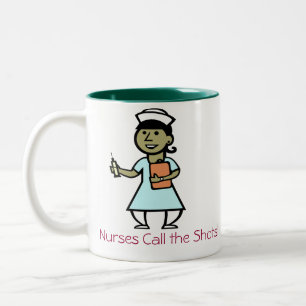 Krankenschwestern nennen die Schuss-Tasse! Zweifarbige Tasse