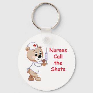 Krankenschwestern nennen die Shots - Krankenbär Schlüsselanhänger