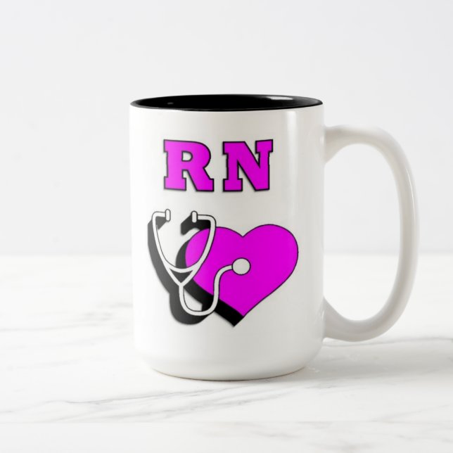 Krankenschwestern RN-Sorgfalt Zweifarbige Tasse (Rechts)