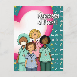 Krankenschwestern sind alle Herz Postkarte