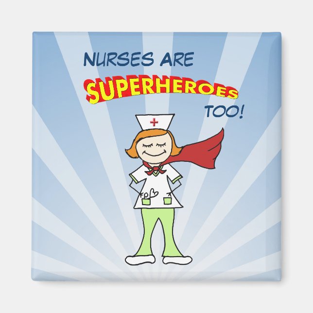 Krankenschwestern sind auch Superhelden! Magnet (Vorne)