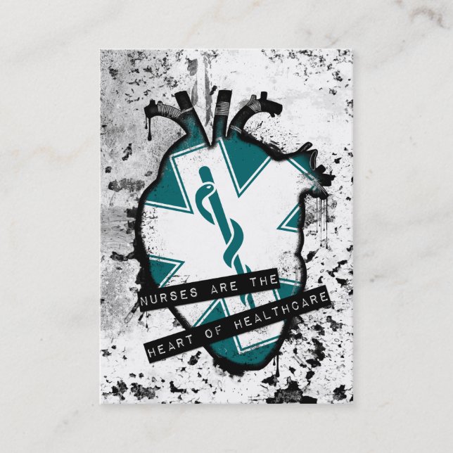 Krankenschwestern sind das anatomische Herz des Ge Visitenkarte (Vorderseite)