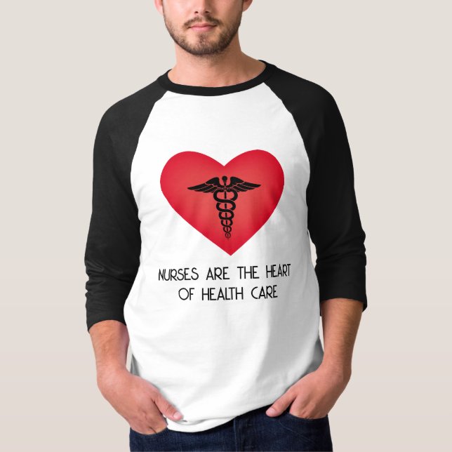 Krankenschwestern sind das Herz der Gesundheitsfür T-Shirt (Vorderseite)