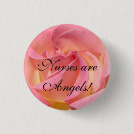 Krankenschwestern sind Engel! Knöpfe, die rosa Button