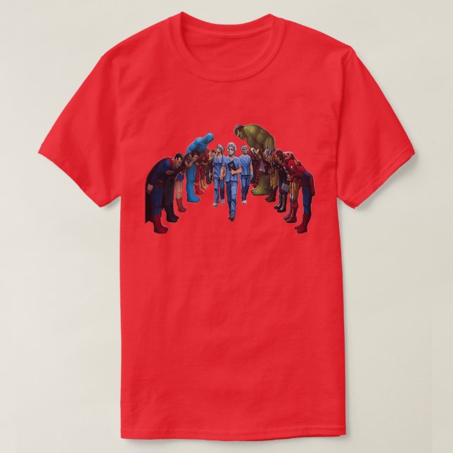 Krankenschwestern sind Helden T-Shirt (Design vorne)