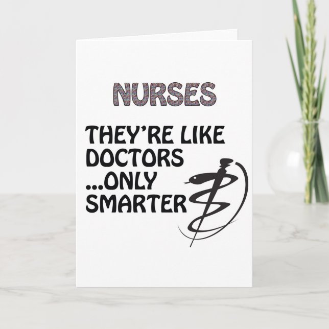 KRANKENSCHWESTERN SIND INTELLIGENTER ALS DOKTOREN KARTE (Vorderseite)