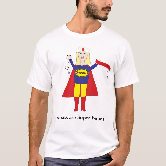 Krankenschwestern sind Super-Helden (Blonde) Shirt (Vorderseite)