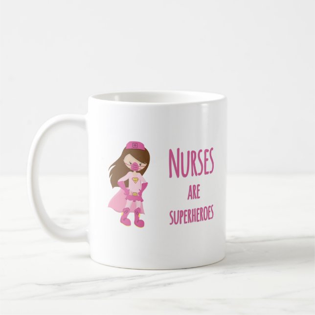 Krankenschwestern sind Superhelden Kaffeetasse (Links)