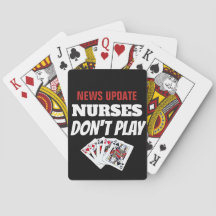 Krankenschwestern spielen nicht Karten-Spielkarten