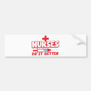 KRANKENSCHWESTERN verbessert es! mit Nadel und Autoaufkleber