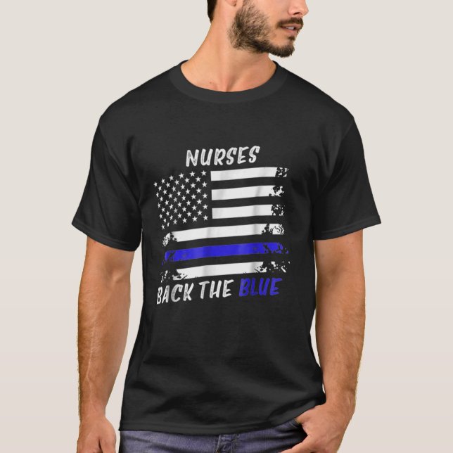 Krankenschwestern zurück zum blauen T-Shirt Funny  (Vorderseite)