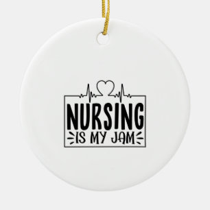 Krankenspende Pflege ist mein Jam Keramik Ornament