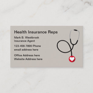 Krankenversicherung Rep Modern Business Cards Visitenkarte