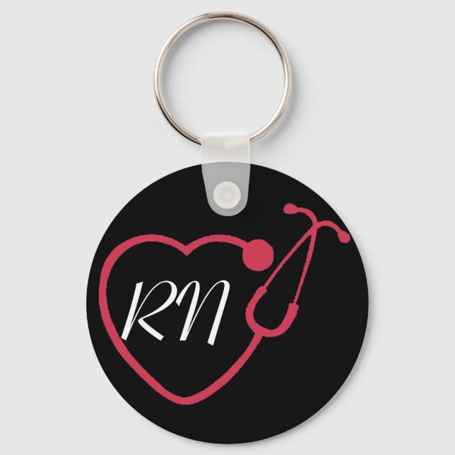 Krankenversicherung/ RN Stethoscope Schlüsselkette Schlüsselanhänger (Vorderseite)