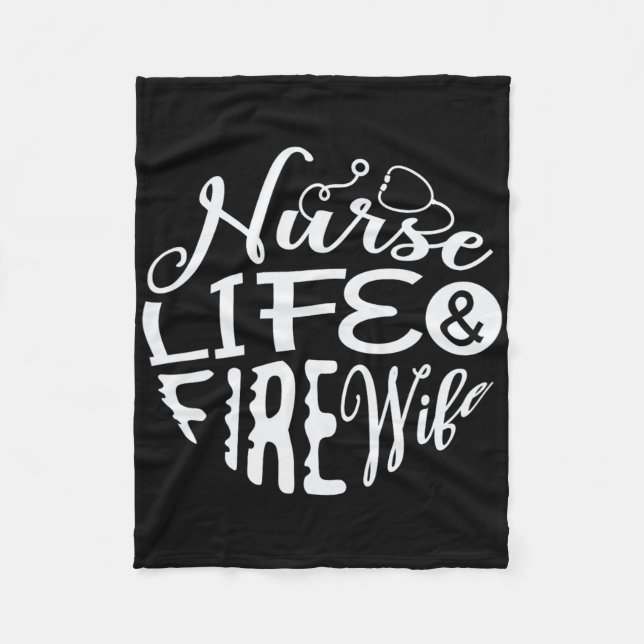 Krankenversicherung und Ehefrau für Feuerwehrkräft Fleecedecke (Vorderseite)