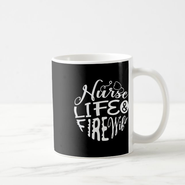 Krankenversicherung und Ehefrau für Feuerwehrkräft Kaffeetasse (Rechts)
