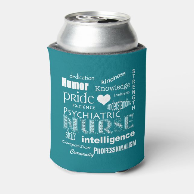 Krankenversicherungsattribute für psychische Gesun Dosenkühler (Kanne Rückseite)