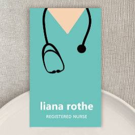 Krankenversicherungskarte und Stethoscope Business Visitenkarte