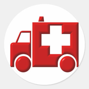 Krankenwagen/EMT Runder Aufkleber