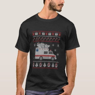 Krankenwagen hässliches Weihnachts-Pyjama-Kostüm E T-Shirt