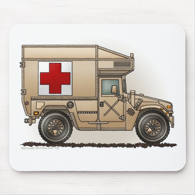 Krankenwagen-MilitärHummer-Mediziner Mousepad (Vorne)